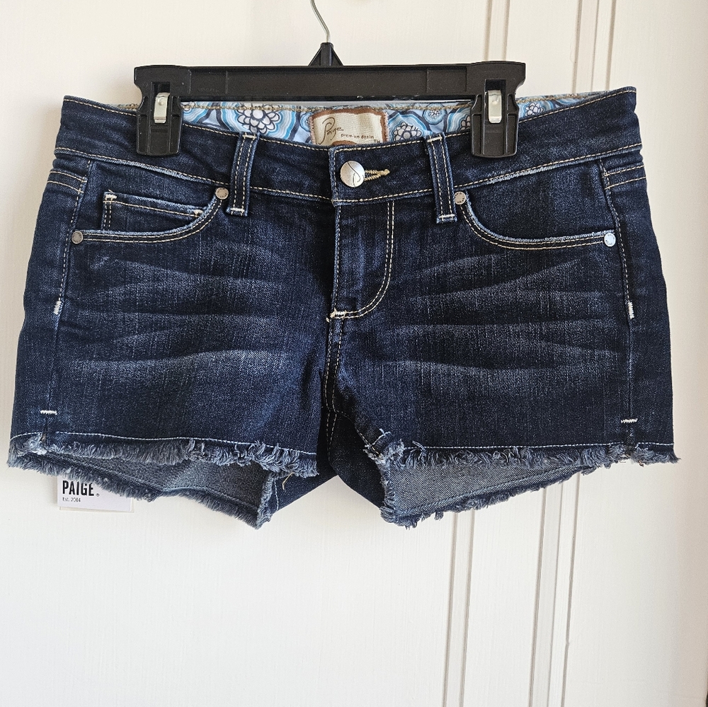 Paige Women's Silver Lake Stretch Denim Cutoff Shorts